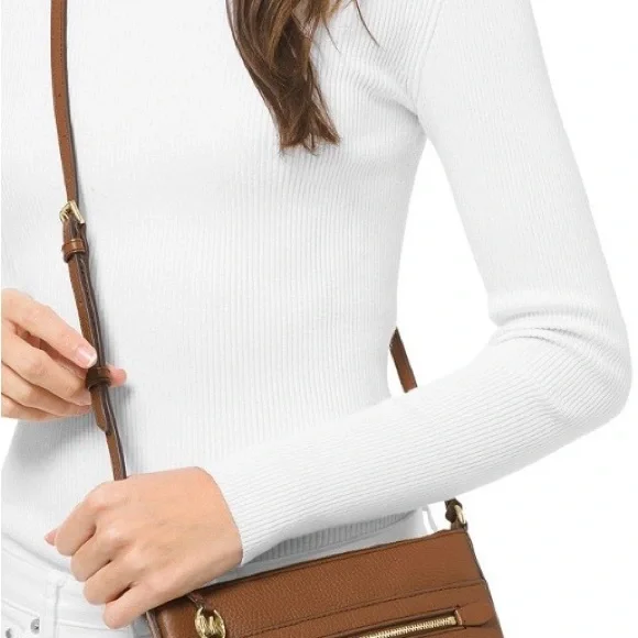Michael Kors Tan Leather Crossbody Bag - Picture 1 of 9